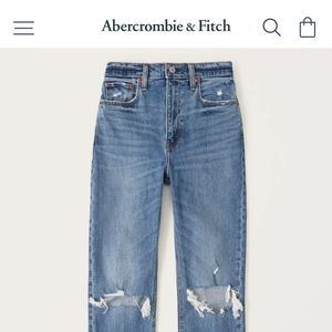 Abercrombie Ultra High Rise Ankle Straight Jeans